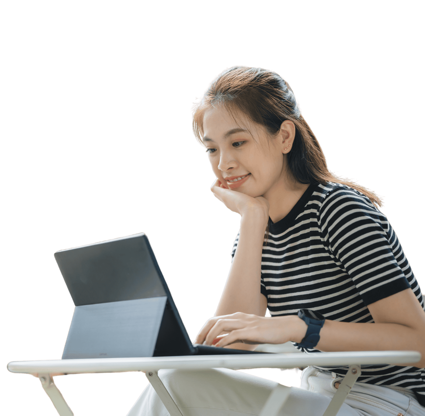 Person using tablet
